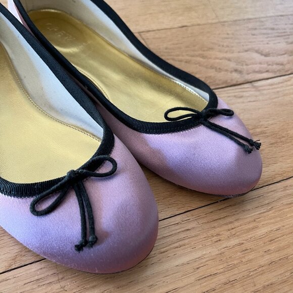 J. Crew Satin Ballet Flats, Size 7.5 - Picture 3 of 5
